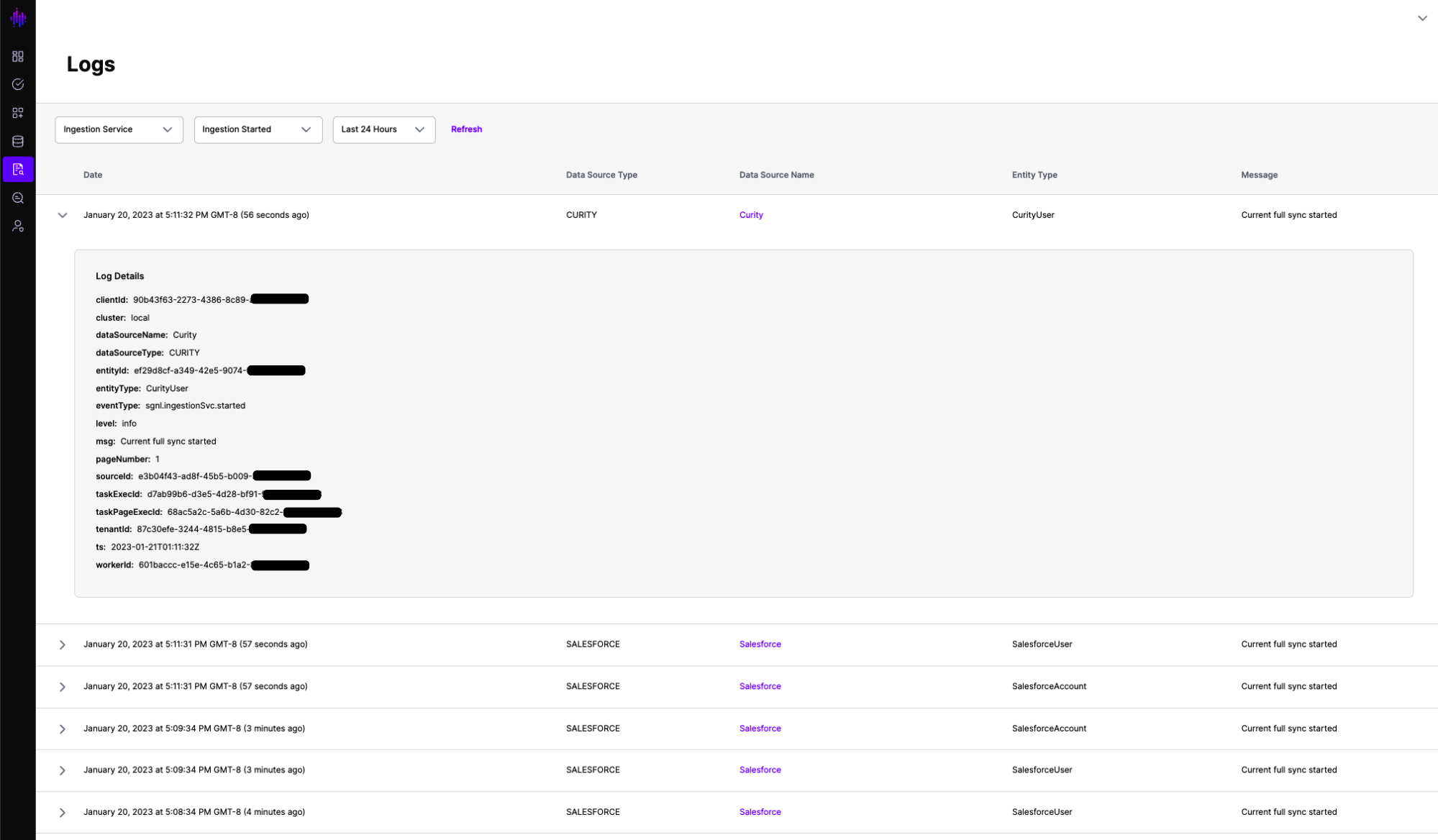 SGNL - Sync logs